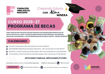 La Fundación Obra Social Montepío abre el Programa de Becas y Ayudas a la Educación para el curso 2026-27